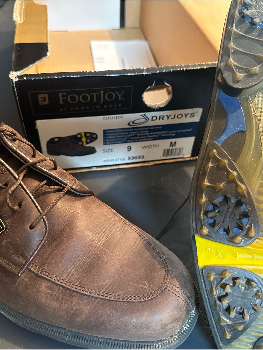 FootJoy Brown Leather Men's Golf Slip-On Loafers